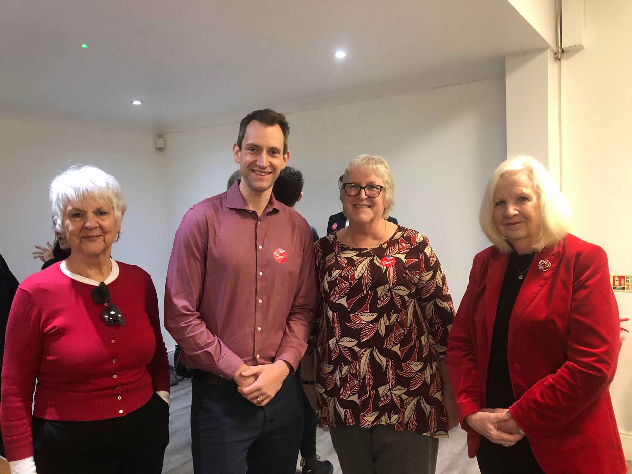 Welwyn Hatfield Labour chair Beth Kelly, Parliamentary candidate Andrew Lewin, Labour Group council leader Lynn Chesterman and special guest Baroness Sharon Taylor.
